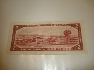 1954 - Canadian two dollar bill - $2 Canada note - MR7914174 2