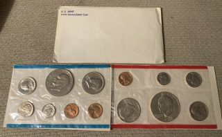 1974 P&d Us Set (13 Coins) With Government Packaging Unc