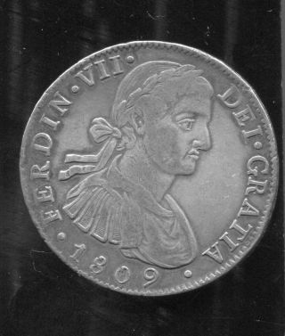Mexico - Fantastic Historical Ferdinand Vii Silver 8 Reales,  1809 Th,  Km 110