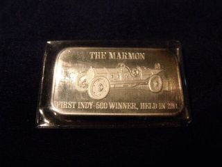 1974 Vintage The Marmon Indy Car 1 Ounce.  999 Silver Art Bar By Mark Iv