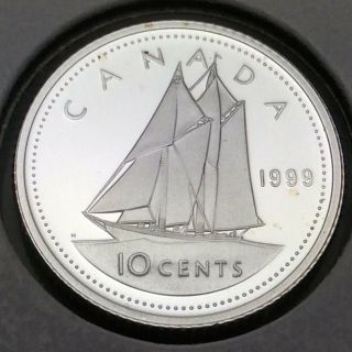1999 Proof Canada 10 Ten Cents Dime Canadian Sterling Coin Not In Case D770