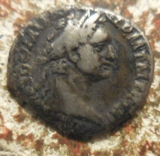 18 Mm,  2.  71 G,  Domitian 81 - 96 Ad.  Silver Denarius.  Rome.  Minerva With Spear