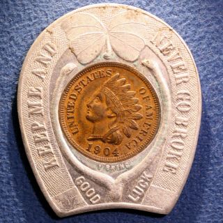 encased Indian cent - Louisiana Purchase Exposition,  1904,  St.  Louis,  Mo. 2