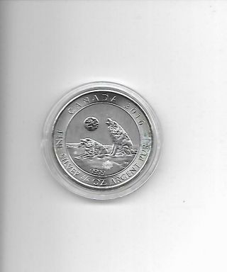 2016 3/4 Oz Canada Silver Grey Howling Wolves Coin