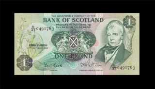 7.  10.  1983 Bank Of Scotland 1 Pound ( (aunc))