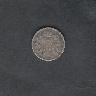 1885 Canada Silver 5 Cents