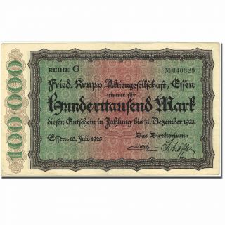 [ 275025] Banknote,  Germany,  Effen,  100 000 Mark,  Valeur Faciale 1923 - 07 - 10