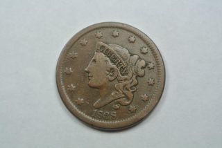 1838 Coronet Large One Cent Coin,  Fine/vf - C2211