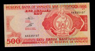 Vanuatu 500 Vatu (1993) Aa Pick 5a Unc Less.