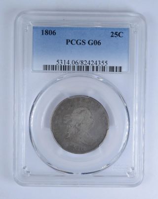 G06 1806 Draped Bust Quarter - Pcgs Graded 2186