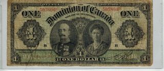 Canada 1911 Dominion Of Canada $1 - G6 -