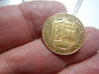 14 K Gold Pin 4.  9 Grams Washington University School Of Nursing 1922 Scrap Gold