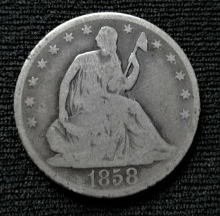 1858 O Seated Liberty Half Dollar Ungraded