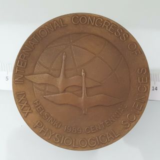 Finland H.  Veijalainen 1988 Bronze Art Medal " Helsinki 1989 Centennial "