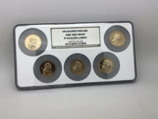 2000 - 2004 S Sacagawea Dollars - 5 Coin Set Ngc Graded Pf 69 Ultra Cameo