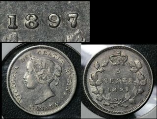 Summer - Canada 5 Cents - 1897 Wide 8 - Ef (bfa986)