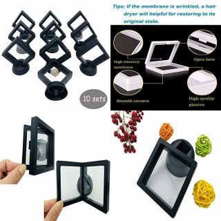 10 Pack Coin Chip Display Stand Black Diamond Square Aa Medallion Challenge Magi