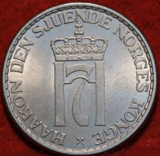 Uncirculated 1954 Norway 1 Krone Clad Foreign Coin