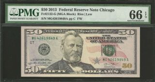 United States,  50 Dollars (2013) Pmg 66 Unc