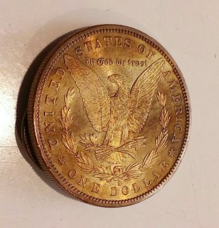 Gold Toned 1881 - S Morgan Silver Dollar - Blue Crescent - L@@K 6