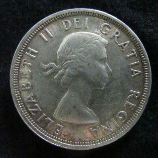 1953 Canadian Silver Dollar,  Circulated,  Good - Average