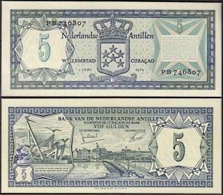 Netherlands Antilles - 5 Gulden 1972 Unc Pick 8b Lemberg - Zp