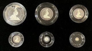 2014 Britannia 6 Silver Coin Proof Set Royal 1 Oz 1/2 1/4 1/10 1/20 1/40 Oz