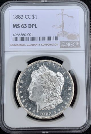 1883 - Cc Morgan Silver Dollar Ngc Ms63dpl Deep Mirrors