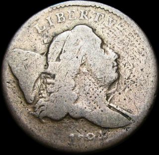 1794 Liberty Cap Bust Half Cent 1/2 Penny - - - - Weird Error At Neck Rare - - W336