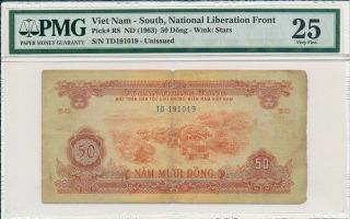 National Liberation Front Viet Nam - South 50 Dong Nd (1963) Unissued Pmg 25