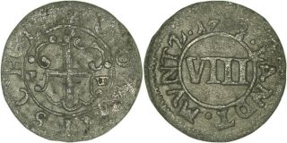 Germany Cologne: 8 Heller (4 Pfennig) Silver 1704/3 Fw (cathedral Chapter) F