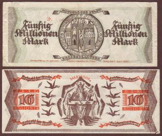 Germany Kaiserslautern 10,  50 Millionen Mark 1923