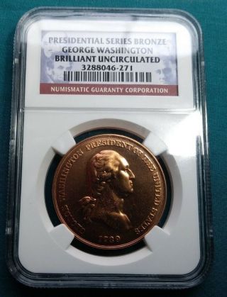 George Washington U.  S.  Presidential Series Commemorative Bronze Medal 859