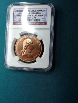George Washington U.  S.  Presidential Series Commemorative Bronze Medal 859 2