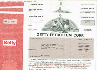 Set 4 Getty Petroleum Corp. ,  1980 - 90s,  Vf