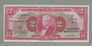 Costa Rica 2 Colones 1949 Unc