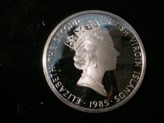 British Virgin Island - 1985,  $20 Proof - Gold Bracelet And Button