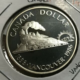 1986 Canada Silver Vancouver Dollar Proof Brilliant Uncirculated