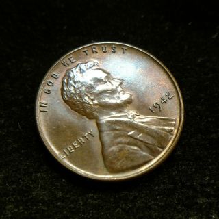 1942 - P Nicely Toned BU/Uncirculated Lincoln Cent Wheat Penny 3