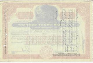 PENNSYLVANIA 1929,  Franklin Trust Company of Philadelphia Stock Certificate 2