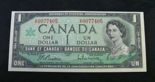 1967 Out Of Register - One Dollar Bank Note - Choice Uncirculated 4