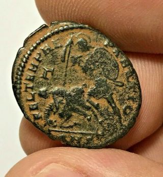 Ancient Roman Bronze Coin Constantius Large 4.  6gr 24.  5mm