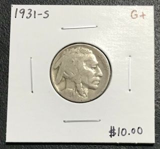 1931 - S U.  S.  Buffalo Indian Nickel Good,  $2.  95 Max C2739