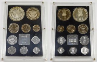 1974 India Proof Set - 10 Coins