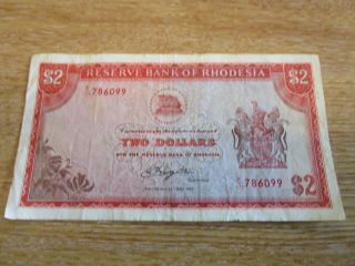 $2 Note Rhodesia - Rare African Banknote Zimbabwe 100 Joblot