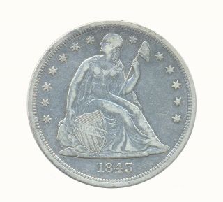 1843 Seated Liberty Silver Dollar $1 Choice Extra Fine Xf,