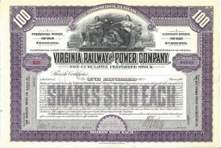 Virginia Railway And Power Company.  Early 1900 