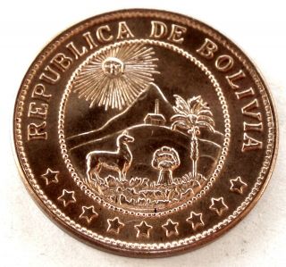 BOLIVIA 50 CENTAVOS 1942 KM 182a.  1 TT2.  3 2