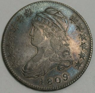 1809 50 Cents Silver Capped Bust Half Dollar