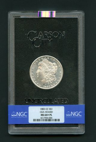 1883 - Cc Morgan Silver Dollar Ms 64,  Pl Grade By Ngc
